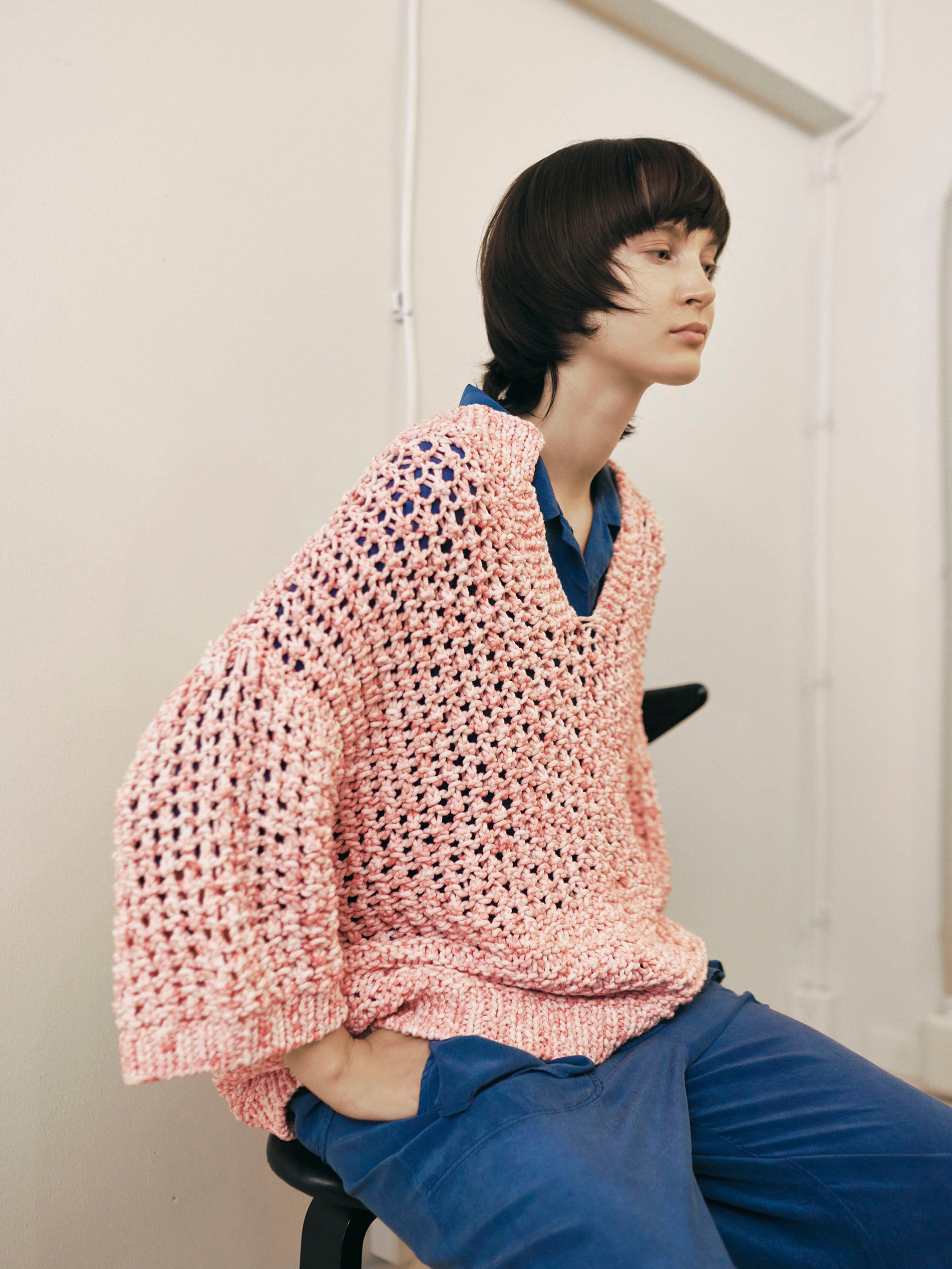 極美品♪定価4.6万 イエナ OWIL アウル ハーフスリーブ ハンドニット KNIT – OWIL